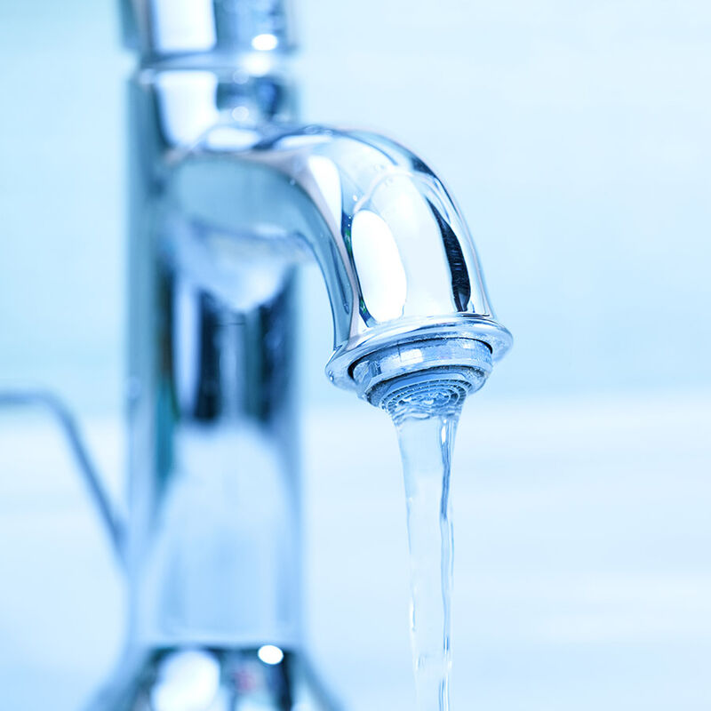 En vandhane der løber